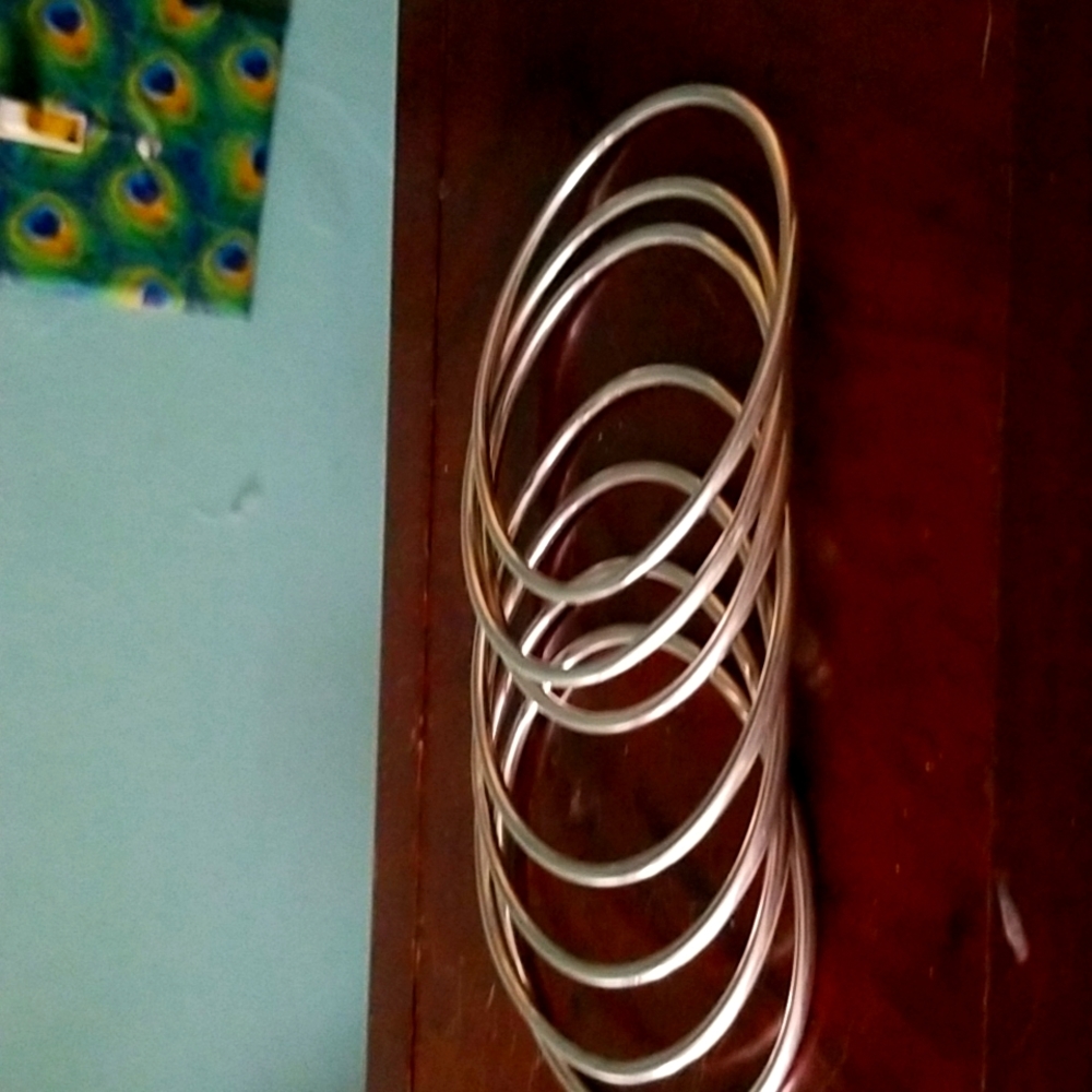 Sterling silver bracelets set of seven